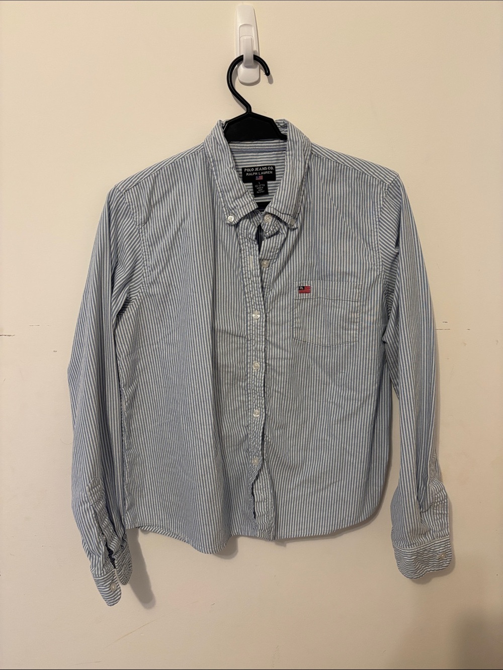Ralph Lauren Blue & White Stripe Button-Down Shirt